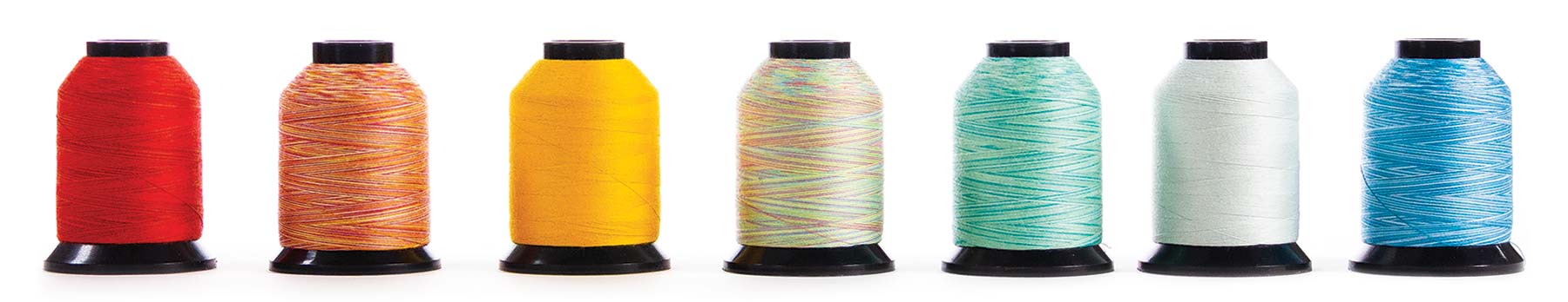 row of Finesse quilting thread mini cones