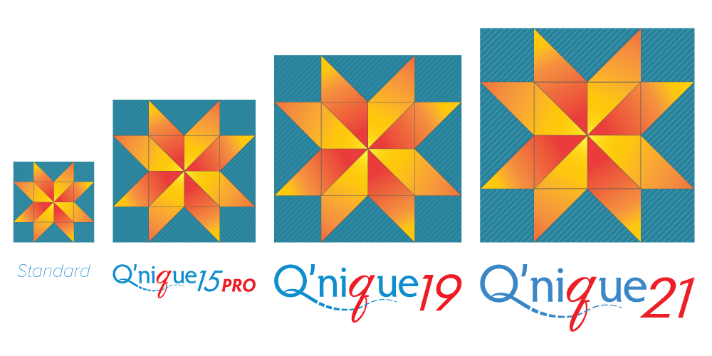 machine quilting block sizes